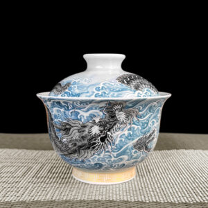 TSB01CC001 3 Jingdezhen Chinese Dragon Gaiwan Tea Set Porcelain 5 Pieces