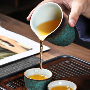 TSB01CC012 4 Green Vintage Chinese Gongfu Tea Set Ceramic