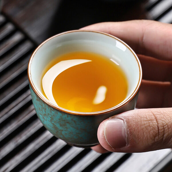 Green Vintage Chinese Gongfu Tea Set Ceramic - Image 6