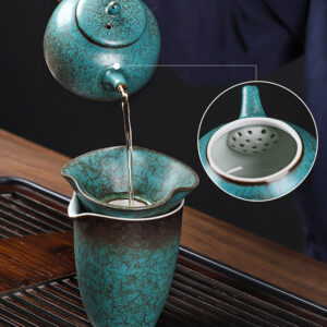 TSB01CC012 D1 Green Vintage Chinese Gongfu Tea Set Ceramic