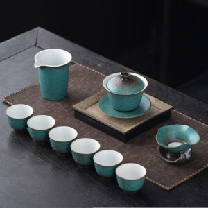 TSB01CC012 V1 Green Vintage Chinese Gongfu Tea Set Ceramic