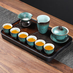 TSB01CC012 V3 Green Vintage Chinese Gongfu Tea Set Ceramic