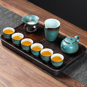 TSB01CC012 V4 Green Vintage Chinese Gongfu Tea Set Ceramic