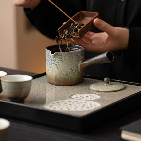 Starlit Sky Japanese Gongfu Tea Set with Tray - Image 4