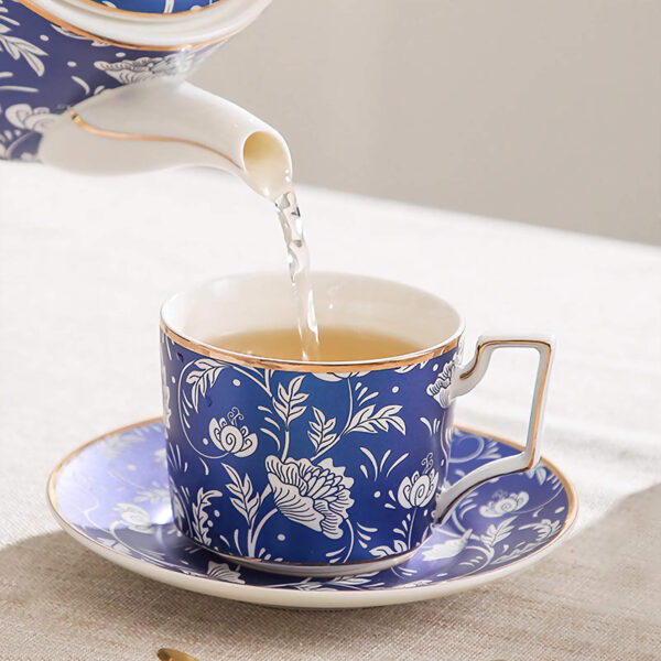 Blooming-flower English Tea Set Porcelain Teapot Set - Image 2