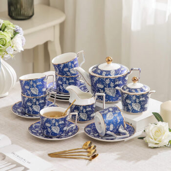 Blooming-flower English Tea Set Porcelain Teapot Set