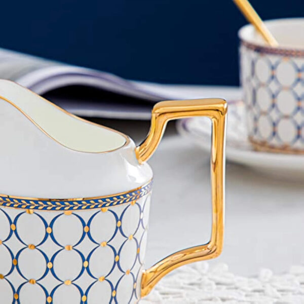 Circles-and-dots Afternoon Tea Set Porcelain Teapot Set - Image 5