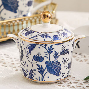 TSB02CC009 5 Classic Blue-and-White English Tea Set Porcelain Teapot Set