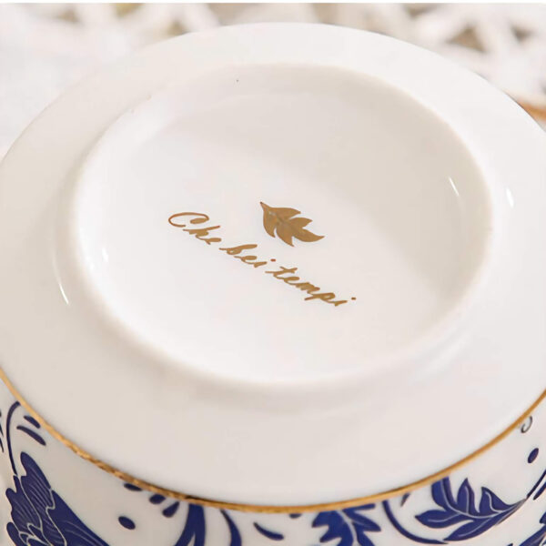 Classic Blue-and-White English Tea Set Porcelain Teapot Set - Image 9