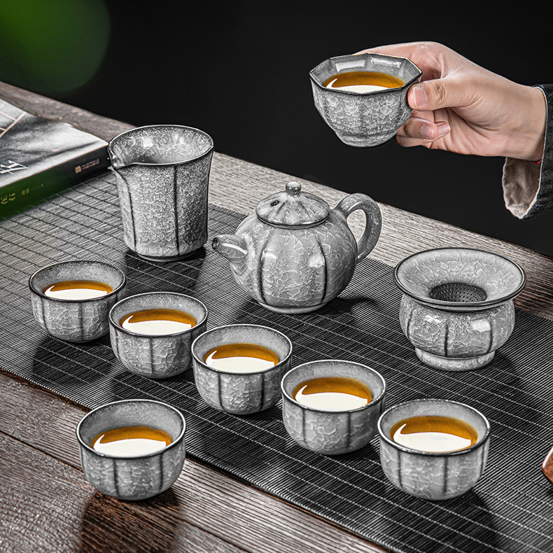 Black Ice Chinese Kung Fu Tea Set Porcelain - Image 3
