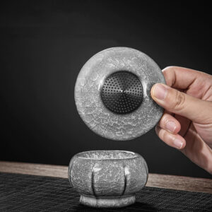 TSB02CC010 6 Black Ice Chinese Kung Fu Tea Set Porcelain