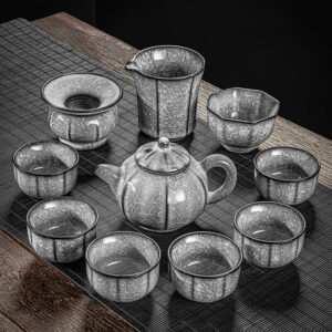 TSB02CC010 V2 Black Ice Chinese Kung Fu Tea Set Porcelain