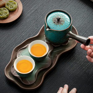 TSB02CC011 4 Green Lotus Japanese Tea Set for 2 with Tray