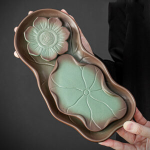 TSB02CC011 5 Green Lotus Japanese Tea Set for 2 with Tray