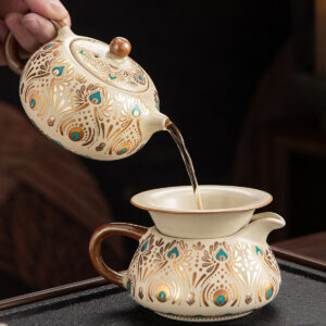 TSB02CC012 1 Dunhuang Chinese Gongfu Tea Set Porcelain