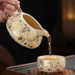 TSB02CC012 2 Dunhuang Chinese Gongfu Tea Set Porcelain