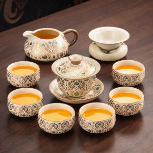 TSB02CC012 V1 Dunhuang Chinese Gongfu Tea Set Porcelain