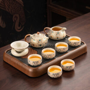 TSB02CC012 V4 Dunhuang Chinese Gongfu Tea Set Porcelain
