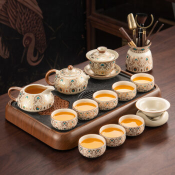 Dunhuang Chinese Gongfu Tea Set Porcelain
