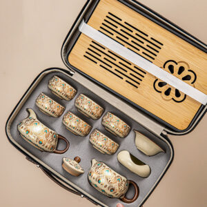 TSB02CC013 2 Dunhuang Chinese Travel Tea Set Portable with Case