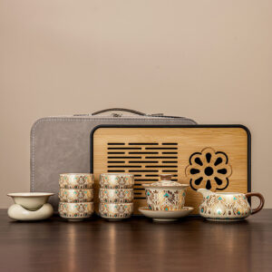 TSB02CC013 V3 Dunhuang Chinese Travel Tea Set Portable with Case