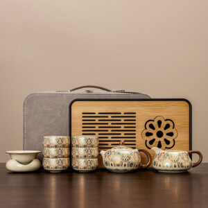 TSB02CC013 V4 Dunhuang Chinese Travel Tea Set Portable with Case
