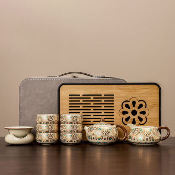 Dunhuang Chinese Travel Tea Set Portable with Case