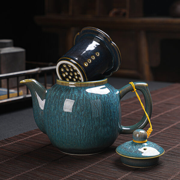 TSB0BB006 2 Kiln Change Chinese Gongfu Teapot Set Porcelain