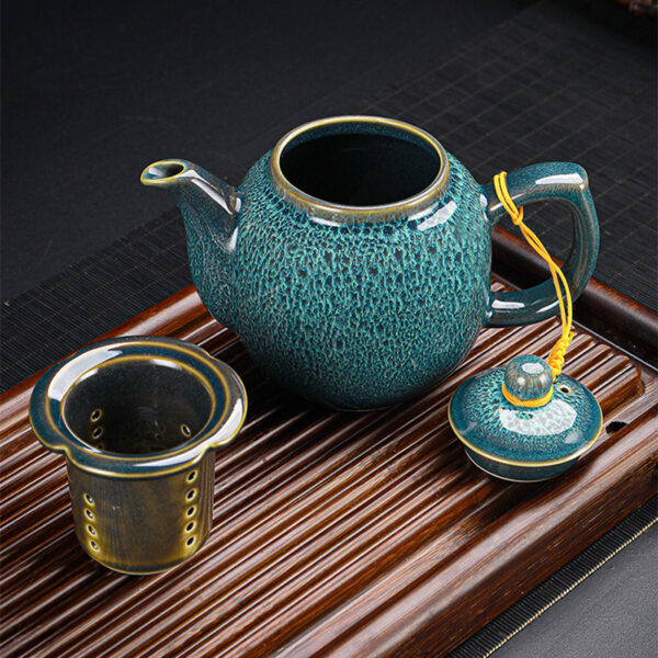 TSB0BB006 3 Kiln Change Chinese Gongfu Teapot Set Porcelain
