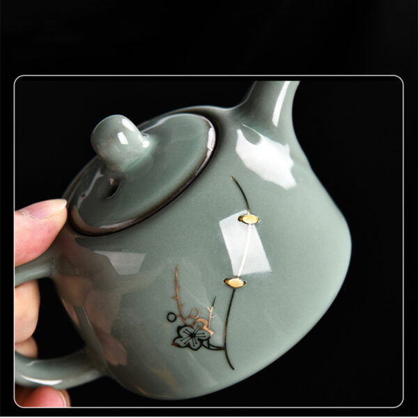 TSB0BB007 2 Peach Blossom Chinese Teapot Ceramic 6 Oz