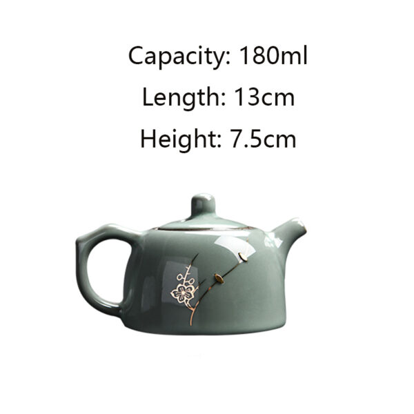 TSB0BB007 6 Peach Blossom Chinese Teapot Ceramic 6 Oz