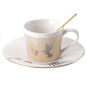 TSB10BB001 v1 Moving Reflection Tea Cup and Saucer Set Porcelain