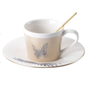 TSB10BB001 v3 Moving Reflection Tea Cup and Saucer Set Porcelain