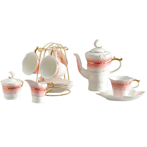 TSB10BB005 1 Feather Enamel Tea Set Porcelain Coffee Set