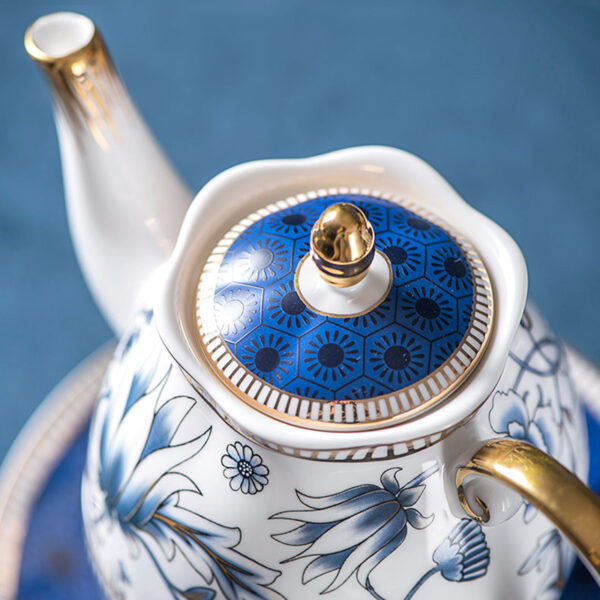 TSB11BB002 4 Vintage Blue White Tea Set for One Porcelain