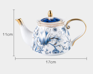 TSB11BB002 D2 Vintage Blue White Tea Set for One Porcelain