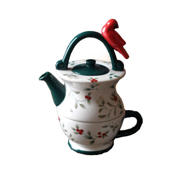 TSB11BB004 1 Green Berry Tea Set for One Porcelain