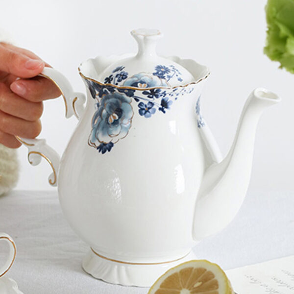 TSB11BB005 3 Floral Tea Set Porcelain Teapot Set with Stand
