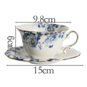 TSB11BB005 D6 Floral Tea Set Porcelain Teapot Set with Stand