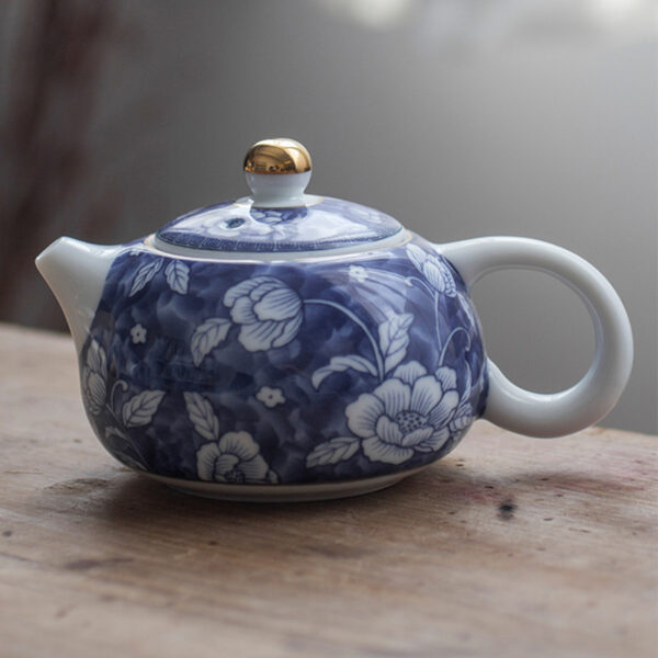 TSB11BB007 6 Blue and White Chinese Teapot Porcelain