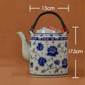 TSB11BB008 D3 Vintage Blue White Porcelain Tea Set with Tray