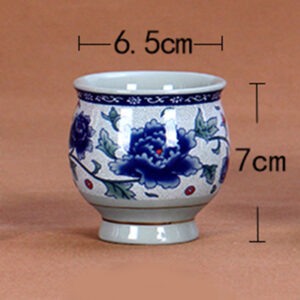 TSB11BB008 D7 Vintage Blue White Porcelain Tea Set with Tray