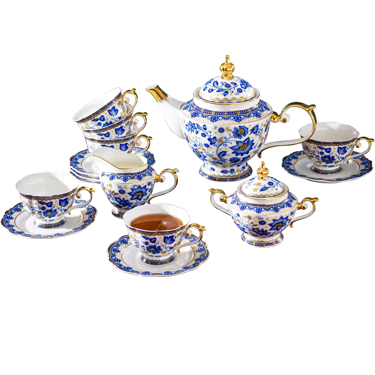 Floral Afternoon Tea Set Bone China Teapot Set