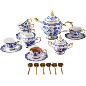 TSB11BB010 VBB 3 Floral Afternoon Tea Set Bone China Teapot Set