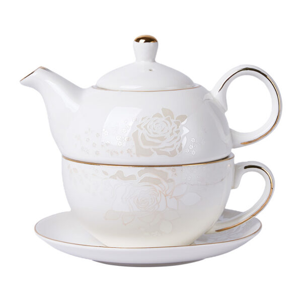 TSB11BB016 1 Modern Flowers English Tea Set for One Porcelain