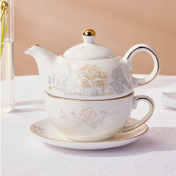 TSB11BB016 F Modern Flowers English Tea Set for One Porcelain