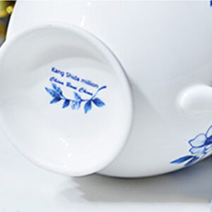 TSB12BB003 D4 Peacock Blue White Coffee and Tea Set for Afternoon