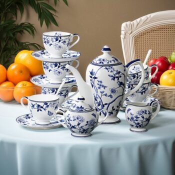 Peacock Afternoon Tea Set Bone China Teapot Set