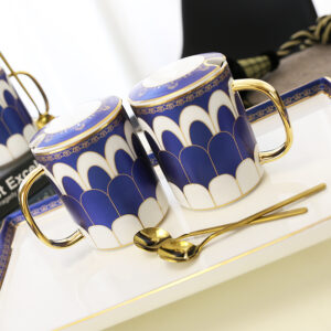 TSB12BB006 D2 Stylish English Porcelain Teapot Set with Tray