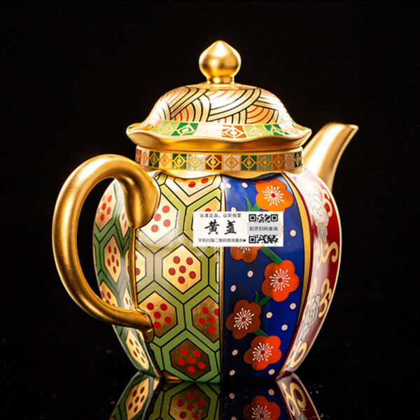 TSB12BB019 1 Fine Japanese Kung Fu Teapot with Luxury Gilt